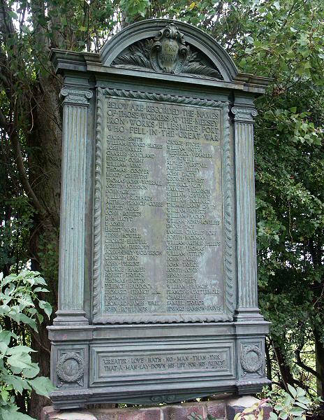 War Memorial, Mersey Iron Works, Ellesmere Port.